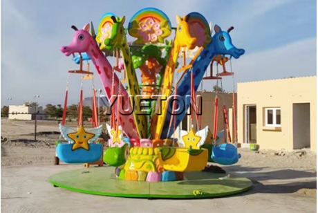 Amusement park ride giraffe flying chair is a new model flying chair by Zhengzhou Yueton Amusement.