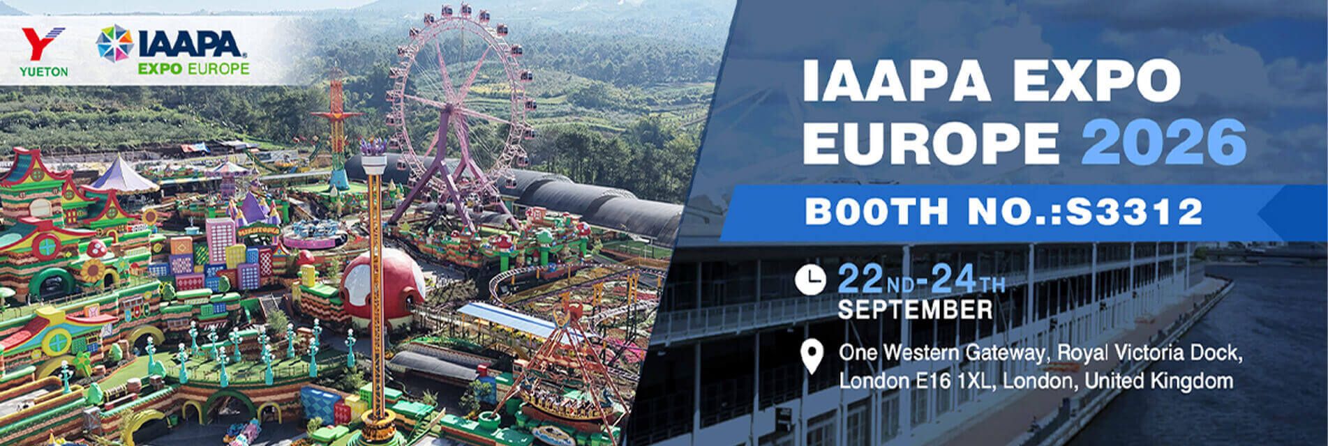 Yueton Amusement Rides en IAAPA Expo Europe 2026, Londres, stand S3312